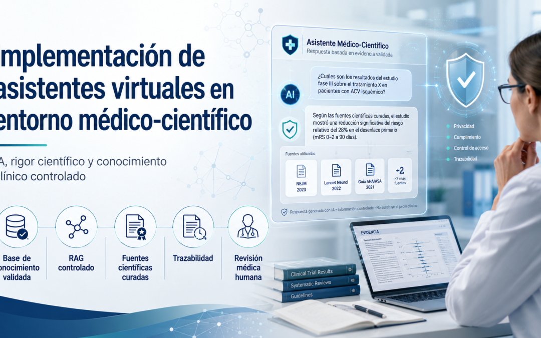 Implementación de asistentes virtuales en entorno médico-científico